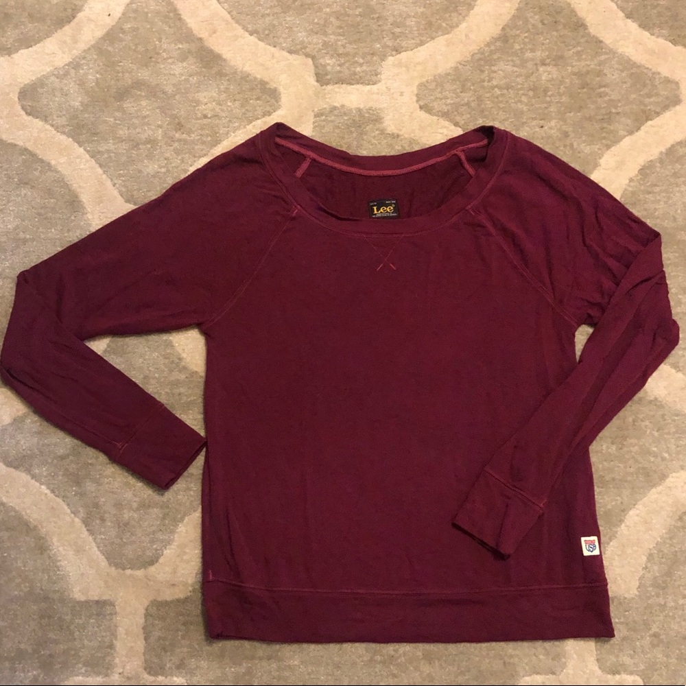 NWOT-1 of a kind! Rayon Spandex Boatneck LS Tee